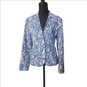 Talbots Abstract Paisley Blazer, Size 12